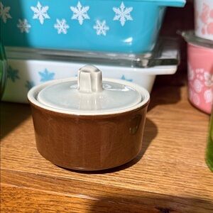 Vintage ironstone sugar jar bowl